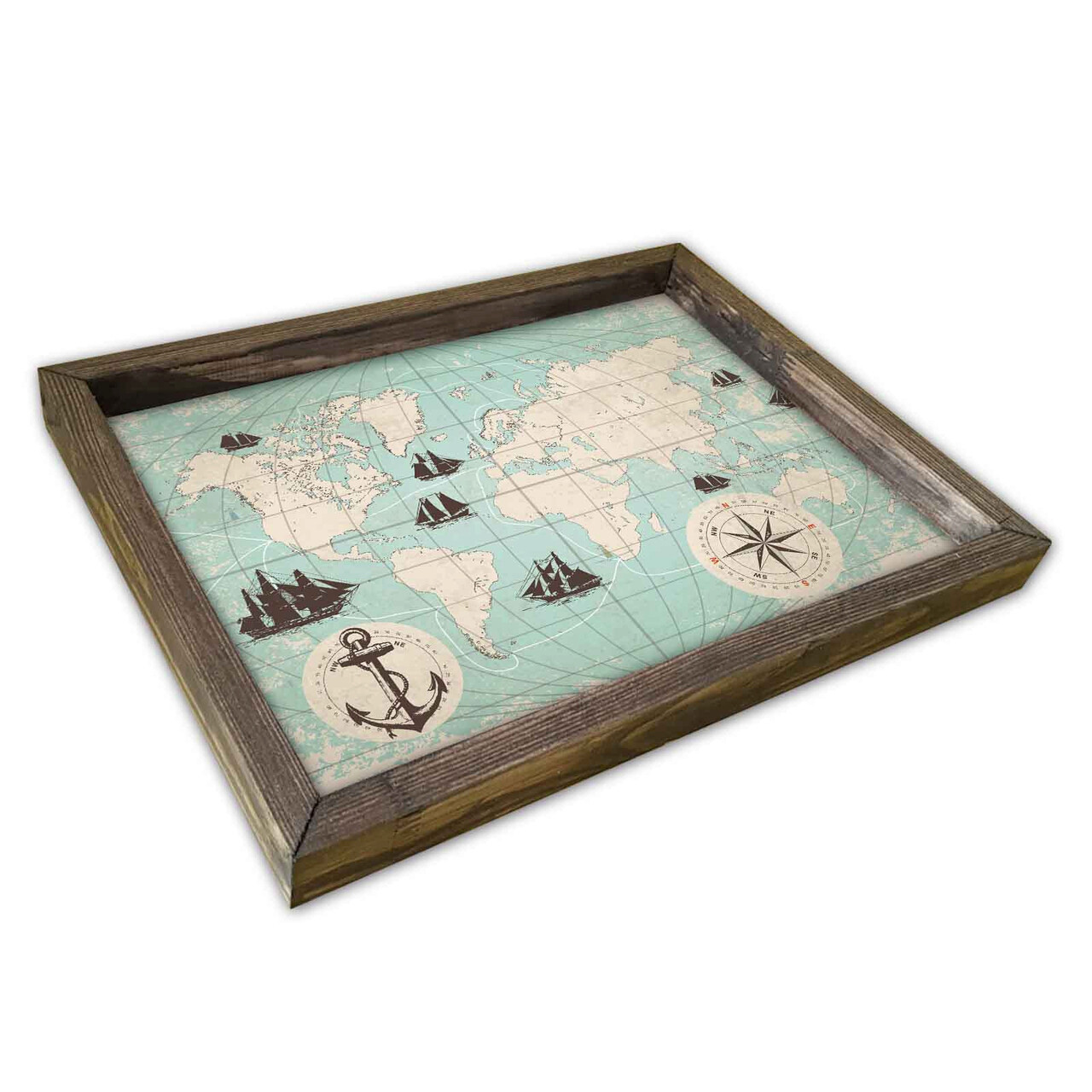 Tava pentru servire, AT-006, 30x40 cm, Multicolor - imagine 3